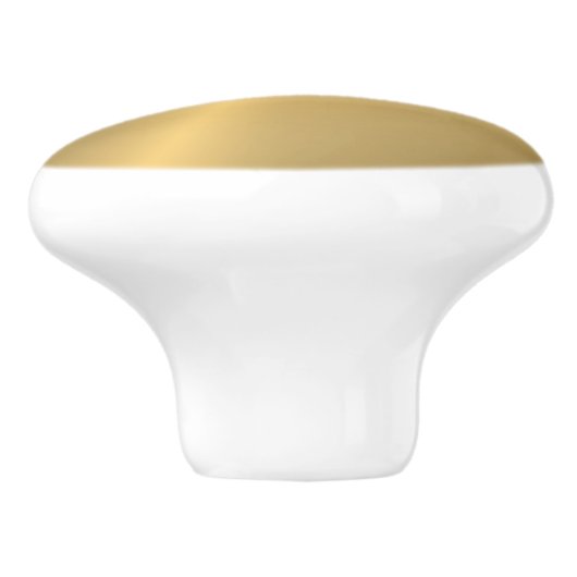 Goudmetalen textuur keramische knop (Zijkant)