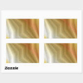 Goudmetalen textuur rechthoekige sticker (Vel)