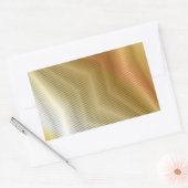 Goudmetalen textuur rechthoekige sticker (Envelop)