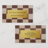 goudmetallisch Bord | controlepatroon Visitekaartje (Voorkant / Achterkant)