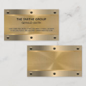 goudmetallisch | klinknagels visitekaartje (Voorkant / Achterkant)
