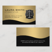 goudmetallisch | wettelijk symbool visitekaartje (Voorkant / Achterkant)