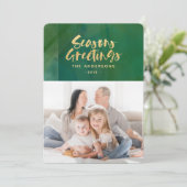 Goudmetallische smaakjes feestdagenkaart (Staand voorkant)