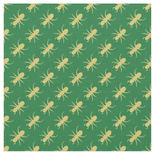 Goudmieren op groen stof (Close Up)