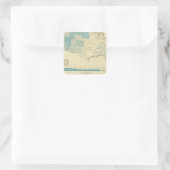 goudmijngebieden vierkante sticker (Tas)