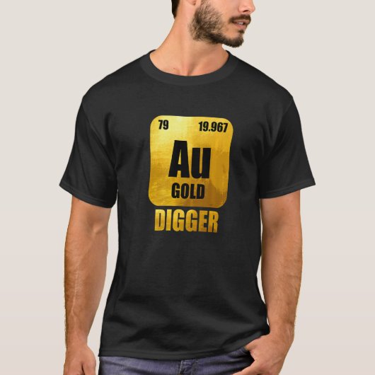 Goudmijnwerker Mine Aurum Prospector Gold T-shirt (Voorkant)