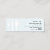 goudmodern chef-kok- en cateringvisitekaartje mini visitekaartje (Achterkant)