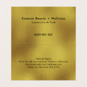 Goudmoderne achtergrond visitekaartje (Binnenkant ongevouwen)