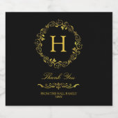 goudmonogram bier etiket (Enkel label)