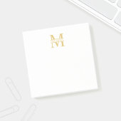 Goudmonogram en naam op maat post-it® notes