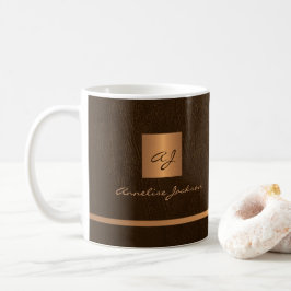 Goudmonogram, gepersonaliseerde elegant koffiemok