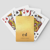 Goudmonogram initiaal pokerkaarten (Achterkant)