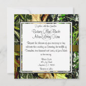 Goudmonogram jachtcampagne voor bruiloft kaart (Achterkant)