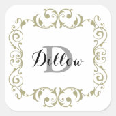 Goudmonogram Stickers (Voorkant)
