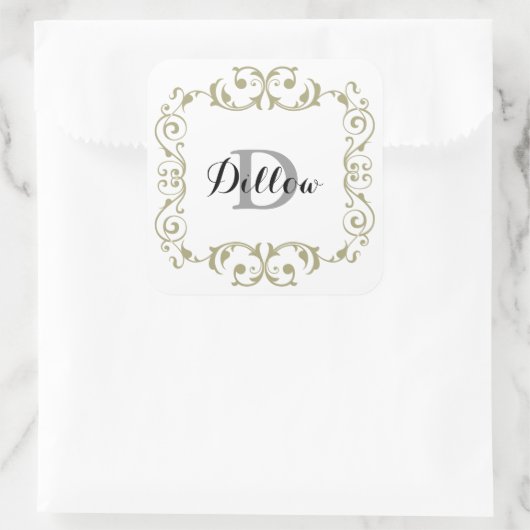 Goudmonogram Stickers (Tas)