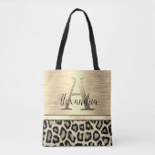 Goudmonogram Tote Bag (Voorkant)