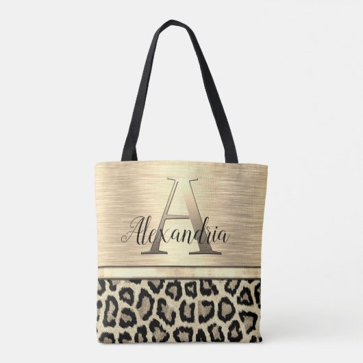 Goudmonogram Tote Bag (Achterkant)