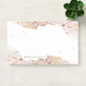 Goudmonogram van getextureerd roos post-it® notes (Kantoor)