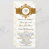 goudmonogram Weddenschap Programmakaart (Voorkant / Achterkant)