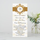 goudmonogram Weddenschap Programmakaart (Staand voorkant)