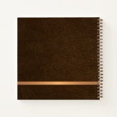 Goudmonogrammen elegant gepersonaliseerd notitieboek (Achterkant)