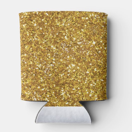 Goudmousserend glitterpatroon blikjeskoeler (Achterkant)