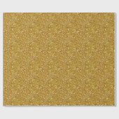Goudmousserend glitterpatroon cadeaupapier (Vlak)