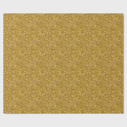 Goudmousserend glitterpatroon cadeaupapier (Vlak)
