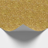 Goudmousserend glitterpatroon cadeaupapier (Hoek)