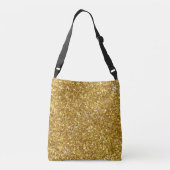 Goudmousserend glitterpatroon crossbody tas (Achterkant)
