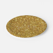 Goudmousserend glitterpatroon papieren bordje (Gekanteld)