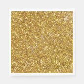 Goudmousserend glitterpatroon servet (Voorkant)