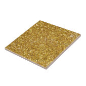 Goudmousserend glitterpatroon tegeltje (Zijkant)