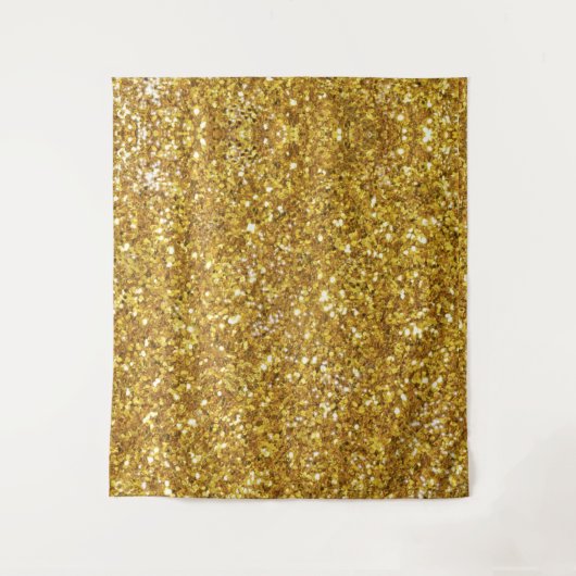 Goudmousserend glitterpatroon wandkleed (Voorkant)