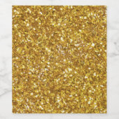 Goudmousserend glitterpatroon wijn etiket (Enkel label)