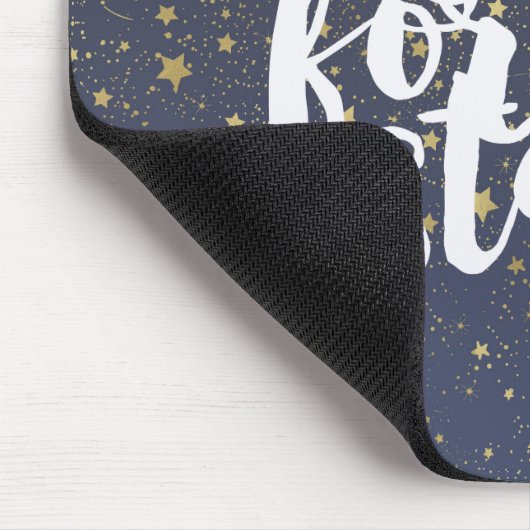 Goudmousserende sterren muismat (Hoek)