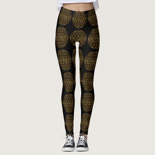Goudmousserende ventilator leggings (Voorkant)