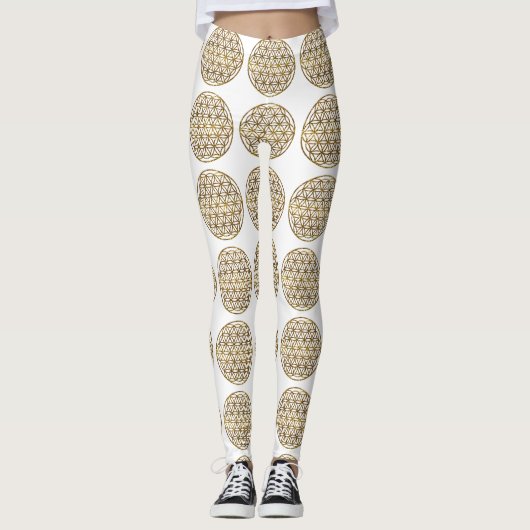 Goudmousserende ventilator leggings (Voorkant)