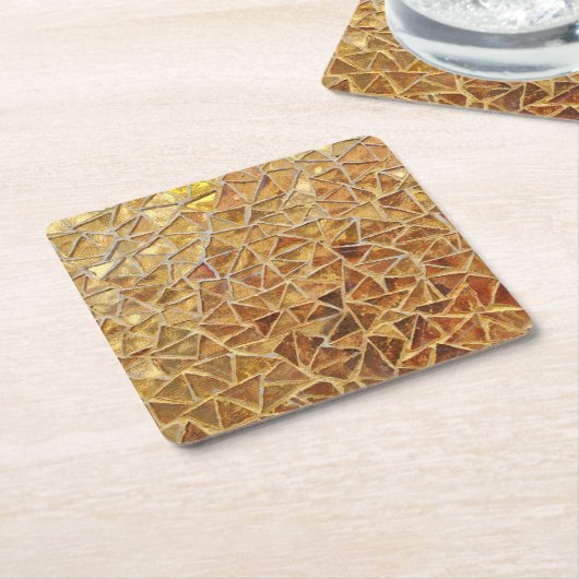 Goudmozaïek Kartonnen Onderzetters (Schuin)