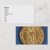 Goudmunt, met sint-janskruid uit de 16e eeuw visitekaartje (Voorkant / Achterkant)