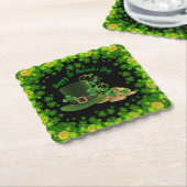 Goudmunten en shamrocks St. Patrick's Day Kartonnen Onderzetters (Gebogen)