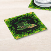 Goudmunten en shamrocks St. Patrick's Day Kartonnen Onderzetters (Schuin)