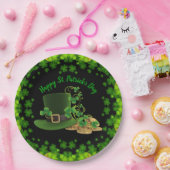 Goudmunten en shamrocks St. Patrick's Day Papieren Bordje (Feest)