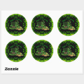 Goudmunten en shamrocks St. Patrick's Day Ronde Sticker (Vel)