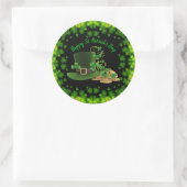 Goudmunten en shamrocks St. Patrick's Day Ronde Sticker (Tas)
