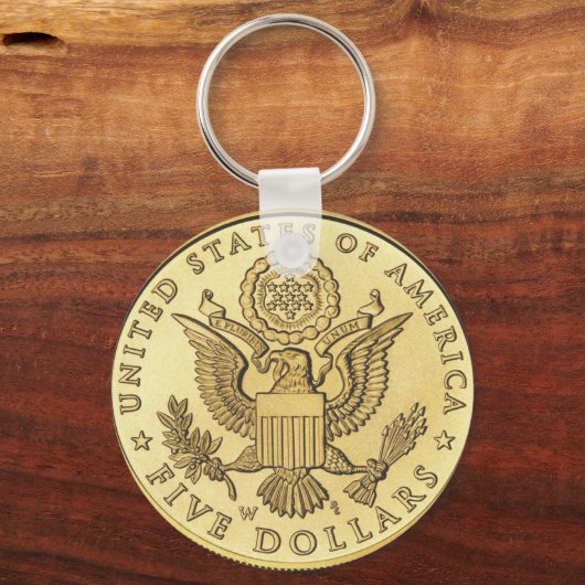 Goudmunten Sleutelhanger (Voorkant)