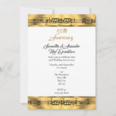 Goudmuziek 50ste trouwdag kaart (Voorkant)