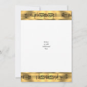 Goudmuziek 50ste trouwdag kaart (Achterkant)