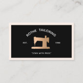 Goudnaaimachine - Tailor of naadloos zwart Contactkaartje (Voorkant)