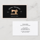 Goudnaaimachine - Tailor of naadloos zwart Visitekaartje (Voorkant / Achterkant)